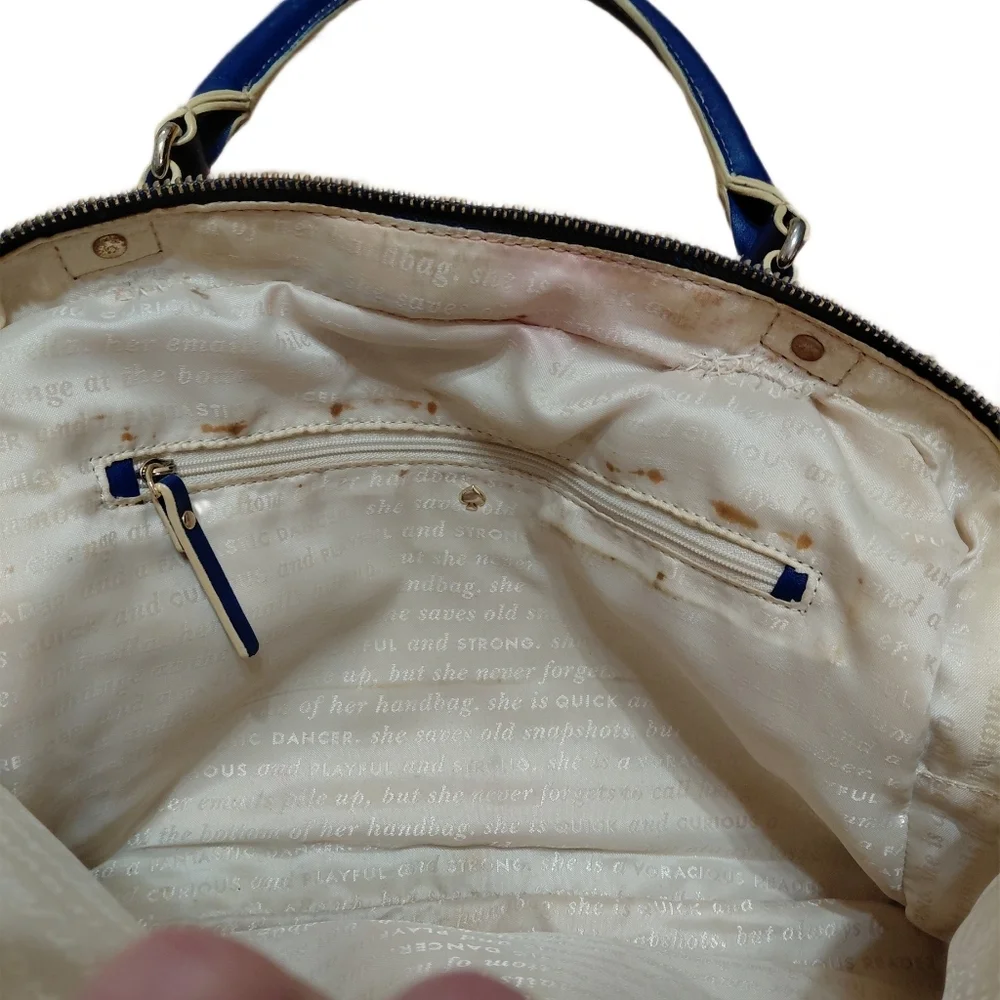Kate Spade Mott St. Riley Royal Blue Satchel Handbag